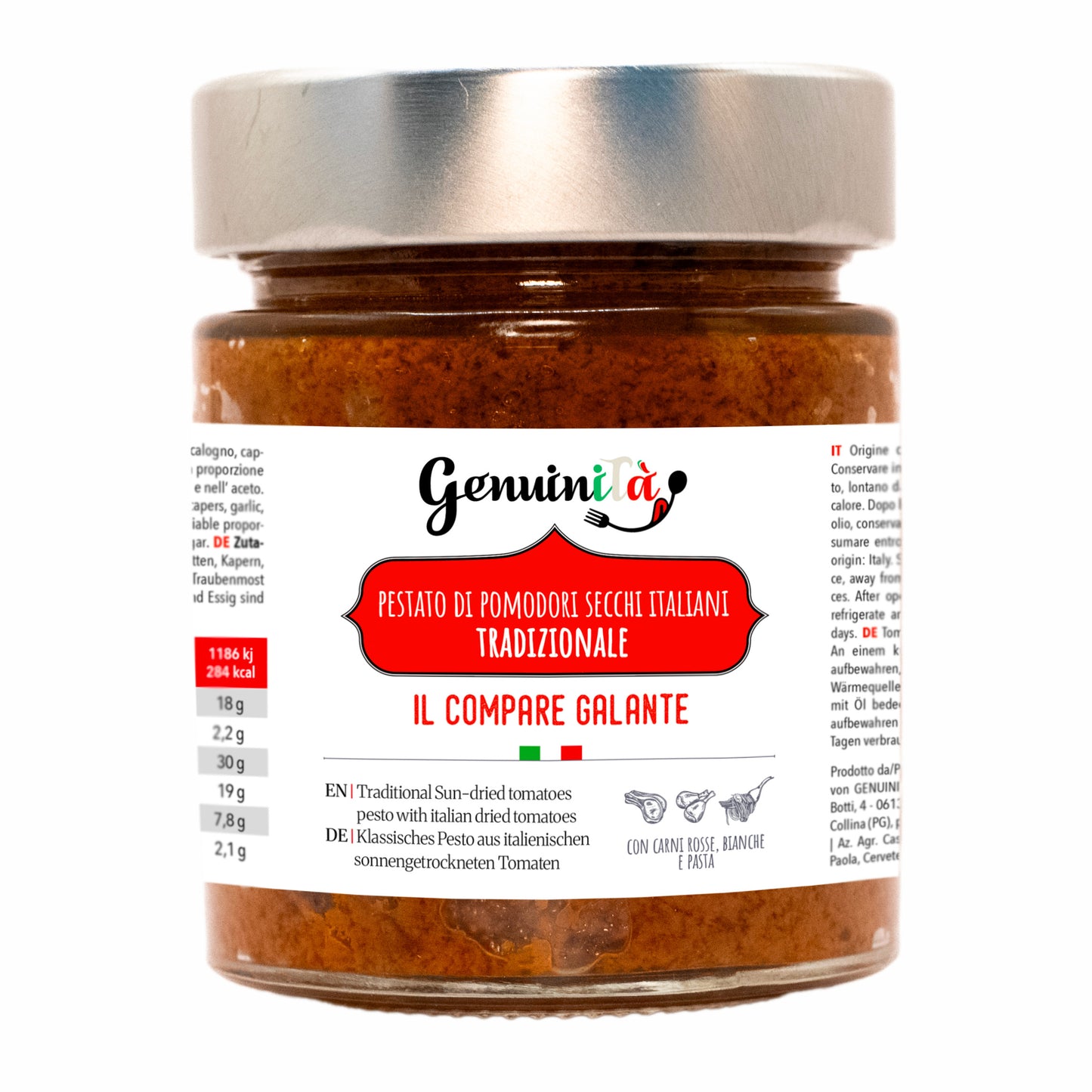 GENUINITA' IL COMPARE GALANTE - Pesto di pomodorini secchi - 156 ml