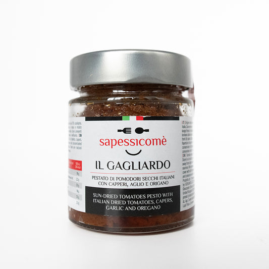 SAPESSICOME'  IL GAGLIARDO - Sun-dried tomatoes pesto with oregano - 156 ml jar